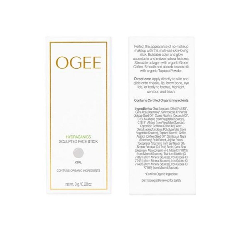 Ogee Sculpted Face Stick (OPAL - STARLIGHT WHITE) Certified Organic Makeup